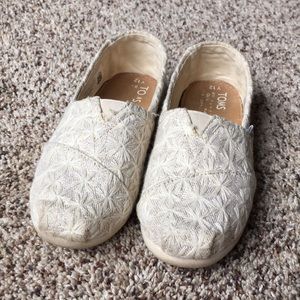TOMS - Girls Cream and glitter